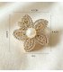 XSB235 - Golden Floral Saree Brooch